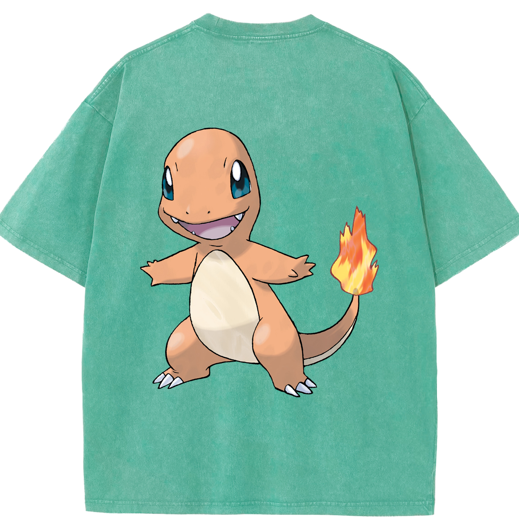 （画像用） ポケットモンスター Pokémon 綿100% ヴィンテージ風 半袖Tシャツ（背面プリント）